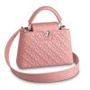 Louis Vuitton LV Women Capucines PM Handbag in Lambskin with Monogram Flowers-Pink