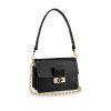 Louis Vuitton LV Women Dauphine MM Bag in Smooth Calfskin Leather-Black