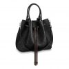 Louis Vuitton LV Women Girolata Bag in Mahina Calfskin Leather-Black