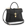 Louis Vuitton LV Women Rose Des Vents PM Handbag in Grained and Smooth Calf Leather-Black