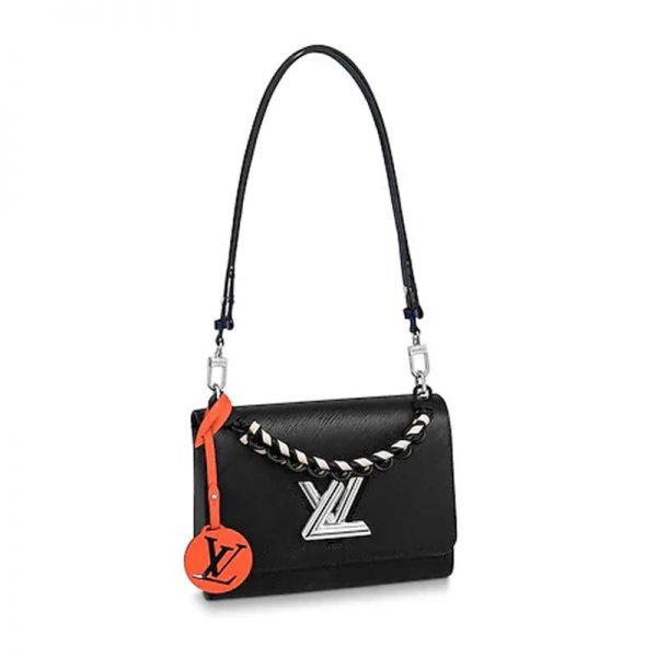 Louis Vuitton LV Women Twist MM Handbag in Epi Leather-Black