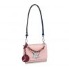 Louis Vuitton LV Women Twist PM Handbag in Rose Ballerine Pink Epi Leather