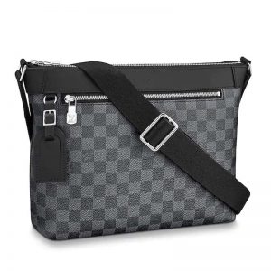 Louis Vuitton LV Men Mick PM Bag in Damier Graphite Canvas-Grey