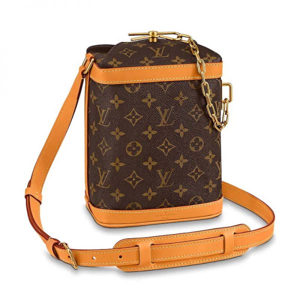 Louis Vuitton LV Unisex Milk Box Bag in Monogram Coated Canvas and Natural Leather