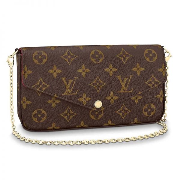 Louis Vuitton LV Women Félicie Pochette Bag in Monogram Canvas-Brown