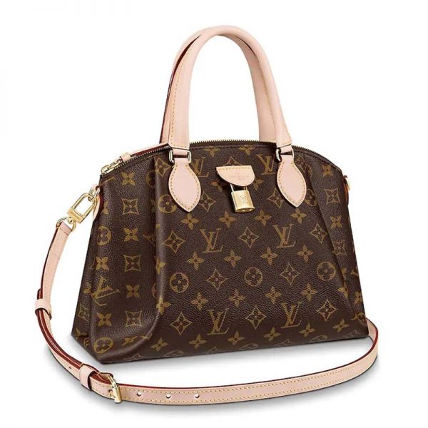 Louis Vuitton LV Women Rivoli PM Handbag in Monogram Coated Canvas-Brown