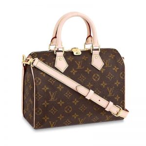 Louis Vuitton LV Women Speedy Bandoulière 25 in Signature Monogram Canvas-Brown