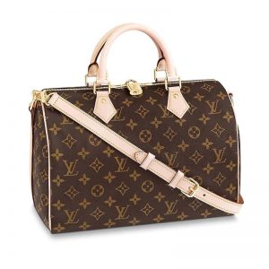 Louis Vuitton LV Women Speedy Bandoulière 30 in Signature Monogram Canvas-Brown