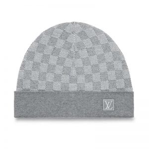Louis Vuitton Unisex Petit Damier Hat NM in Iconic Damier 100% Wool-Grey