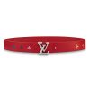 Louis Vuitton Women LV New Wave 35mm Belt in Calf leather-Red