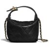 Chanel Women Small Hobo Bag in Lambskin & Gold Metal-Black
