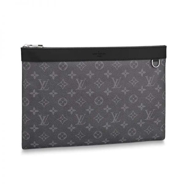 Louis Vuitton LV Unisex Discovery Pochette Supple Monogram Eclipse Canvas