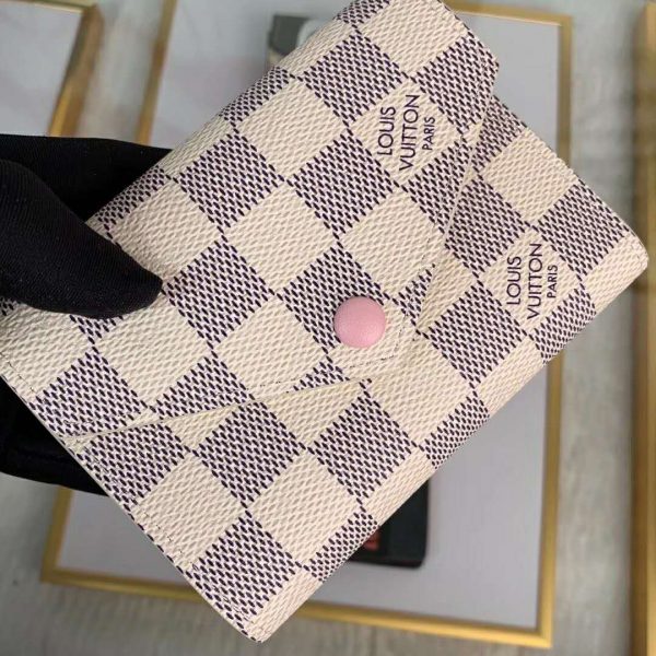 Louis Vuitton LV Women Victorine Wallet in Damier Azur Canvas (4)