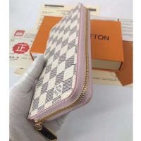 Louis Vuitton LV Women Zippy Wallet Damier Azur Canvas-Pink