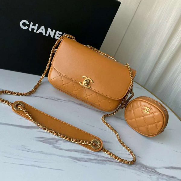 chanel brown wallet