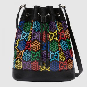 Gucci GG Unisex GG Psychedelic Bucket Bag Psychedelic Supreme Canvas