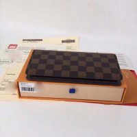 Louis Vuitton LV Unisex Brazza Wallet Iconic Damier Ebène-Brown