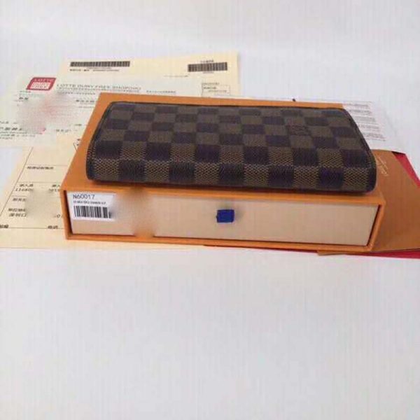 Louis Vuitton LV Unisex Brazza Wallet Iconic Damier Ebène-Brown (5)