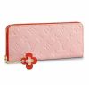 Louis Vuitton LV Women Clémence Wallet Monogram Empreinte Leather-Pink