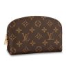 Louis Vuitton LV Women Cosmetic Pouch in Monogram Canvas-Brown