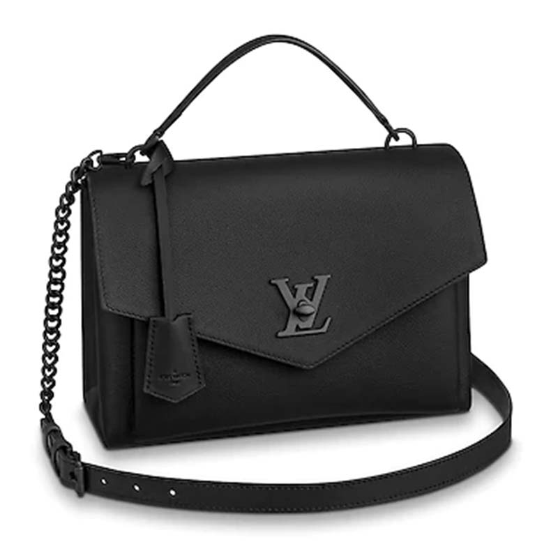 Louis Vuitton LV Women Mylockme Bag Soft Grained Calfskin-Black - Brandsoff