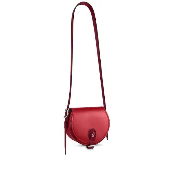 Louis Vuitton LV Women Tambourin Handbag Smooth Calf Leather-Red