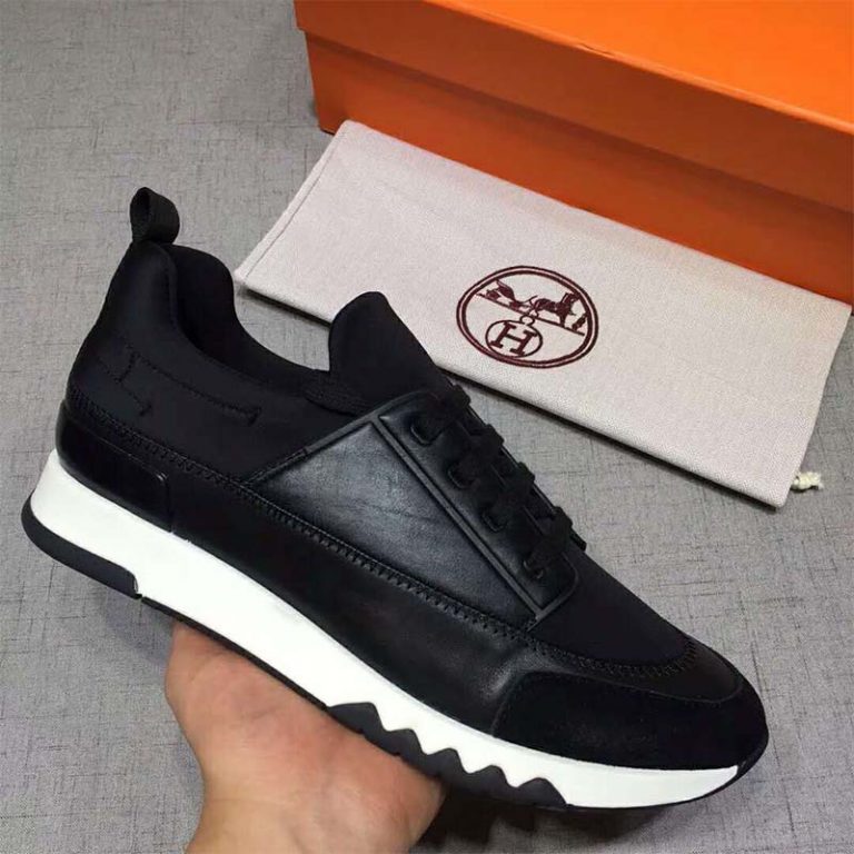 Hermes Men Shoes Stadium Sneaker-Black - Brandsoff