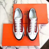 Hermes Men Trail Sneaker in Calfskin-Red