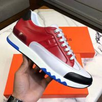 Hermes Men Trail Sneaker in Calfskin-Red