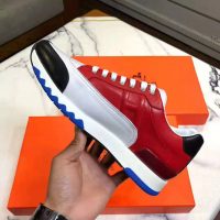 Hermes Men Trail Sneaker in Calfskin-Red