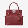 Hermes Women Toolbox 26 Bag in Calfskin Leather-Maroon