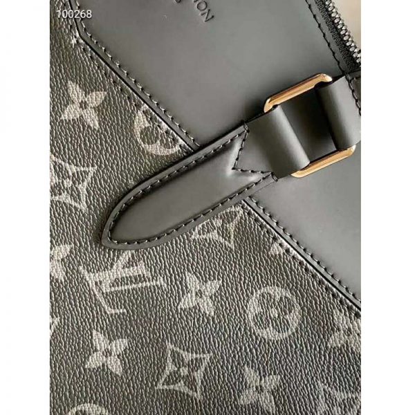 Louis Vuitton LV Men Briefcase Explorer Eclipse Monogram Canvas-Grey (8)