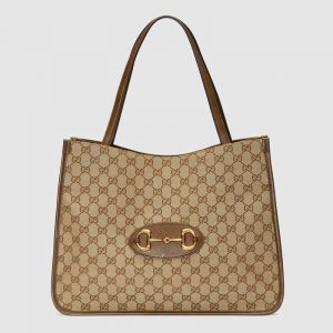 Gucci GG Unisex Gucci 1955 Horsebit Tote Bag Original GG Canvas