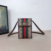 Gucci GG Unisex Ophidia Mini Bag Original GG Canvas-Brown