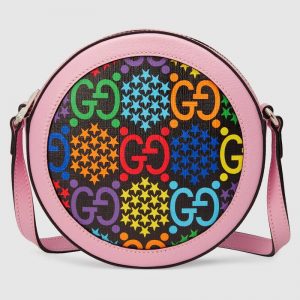 Gucci GG Women GG Psychedelic Round Shoulder Bag Psychedelic Supreme Canvas