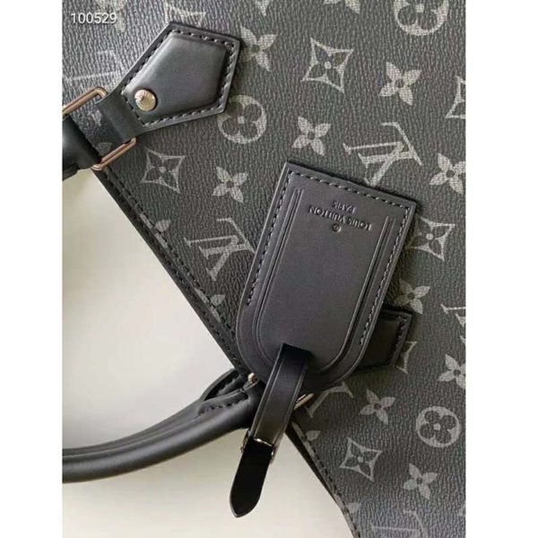 Louis Vuitton LV Men Sac Plat Horizontal Zipper Monogram Eclipse Canvas (6)