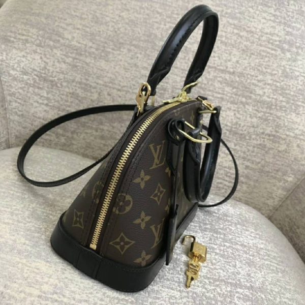 Louis Vuitton LV Women Alma BB Handbag Monogram Canvas-Brown (3)