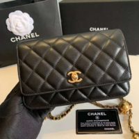 Chanel Women Classic Wallet On Chain in Lambskin-Black