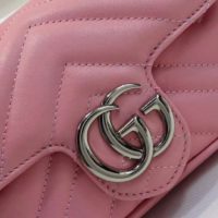 Gucci GG Women GG Marmont Super Mini Bag Matelassé Chevron-Pink