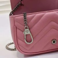 Gucci GG Women GG Marmont Super Mini Bag Matelassé Chevron-Pink