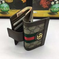 Gucci Unisex Ophidia GG Card Case Wallet GG Supreme Canvas