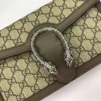 Gucci Women Dionysus GG Supreme Clutch BeigeEbony GG Supreme Canvas