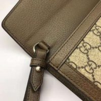 Gucci Women Dionysus GG Supreme Clutch BeigeEbony GG Supreme Canvas