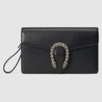 Gucci Women Dionysus Leather Clutch Metal-Free Tanned Leather-White