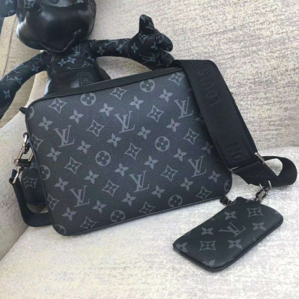 Louis Vuitton LV Men Trio Messenger Bag Monogram Eclipse Canvas (13)