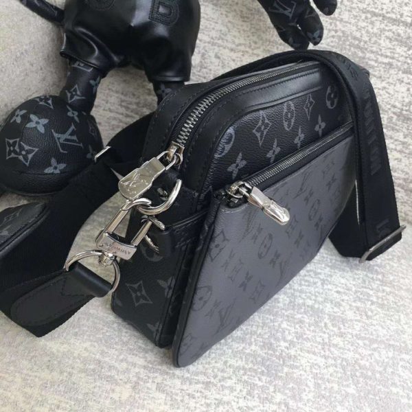 Louis Vuitton LV Men Trio Messenger Bag Monogram Eclipse Canvas (14)