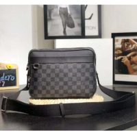 Louis Vuitton LV Men Trocadero Messenger Bag Damier Graphite Canvas