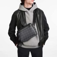 Louis Vuitton LV Men Trocadero Messenger Bag Damier Graphite Canvas