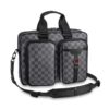 Louis Vuitton LV Men Utility Business Bag Damier Graphite Canvas