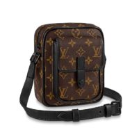 Louis Vuitton LV Unisex Christopher Wearable Wallet Monogram Macassar Coated Canvas